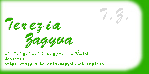 terezia zagyva business card